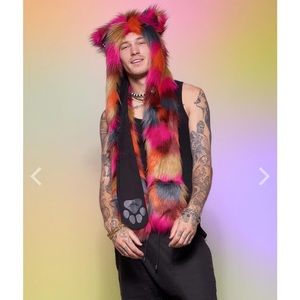 CALICO LEOPARD COLLECTOR EDITION SPIRITHOOD with ears & pocket paws